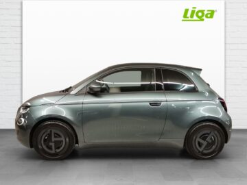 Fiat 500 E Armani green