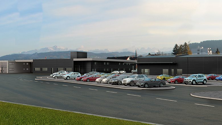 Hinweis zu Kundeneingang und Parkplätze